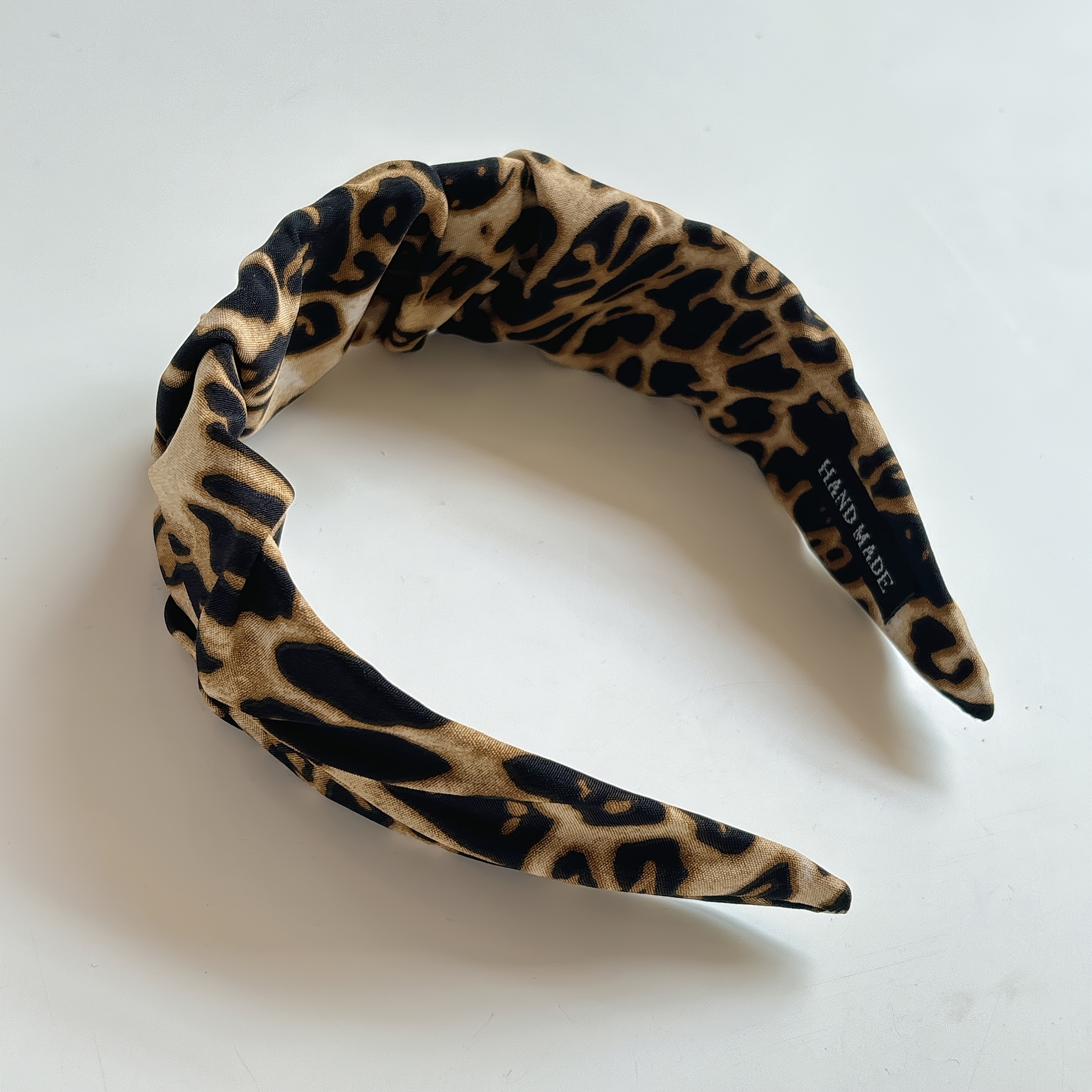Damen Stirnband Winter - Geflochtenes Häkelstirnband Mit Schleife & Perlen In Leopard Oder Uni