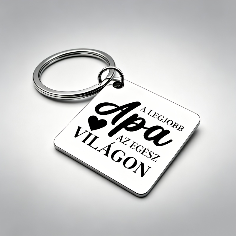 TEMU Stainless Dad Theme Keychain Love Text Pendant