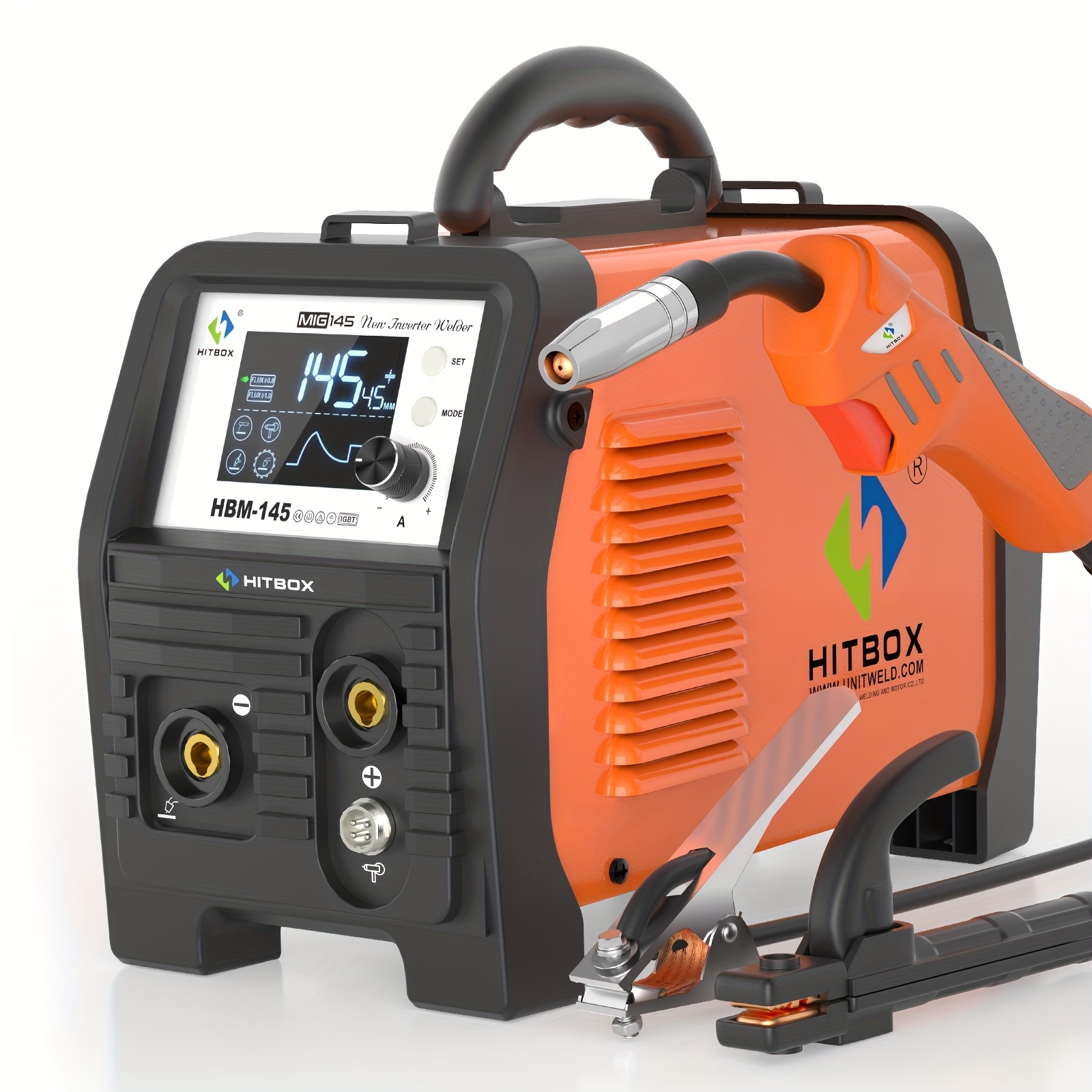 Hitbox 3-in-1 Mig Welder Hbm145 Mma Lift Tig Mig Welding Machine 220v 145amp Ip21s