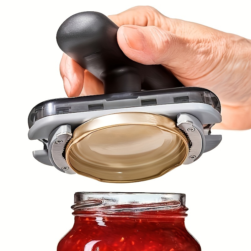 

An Adjustable Jar - Manual, Easy To Hold, Multi-functional Kitchen Tool - Plastic Lid , Easy To Open - For Home, Party And Use Without Power