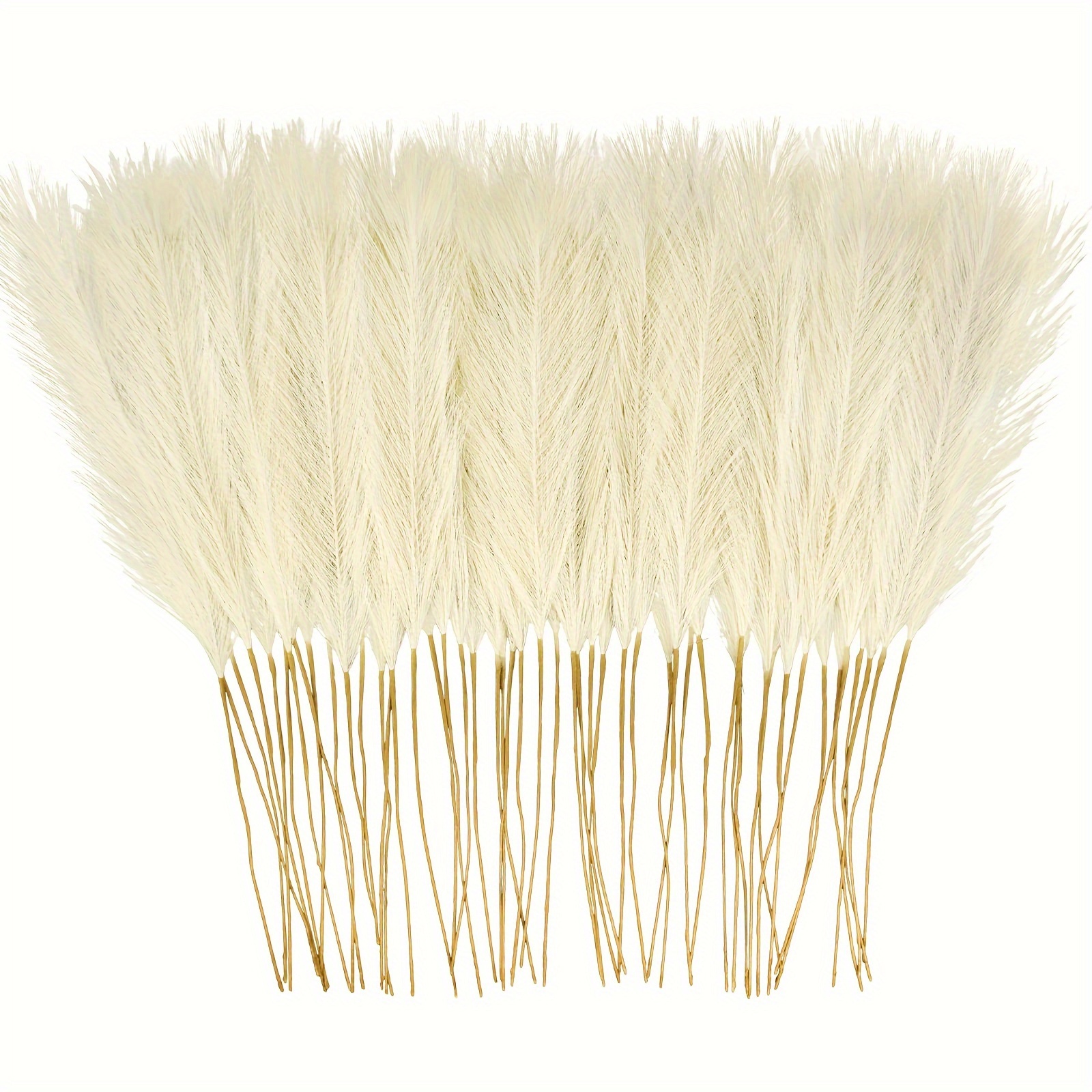 

20 Pcs Artificial Pampas Grass - Non-shedding Fake Flowers, Plastic Fluffy Decor For Home, Farmhouse, Wedding, Party - Thanksgiving, Christmas, Halloween, Valentine's, Day Decorations