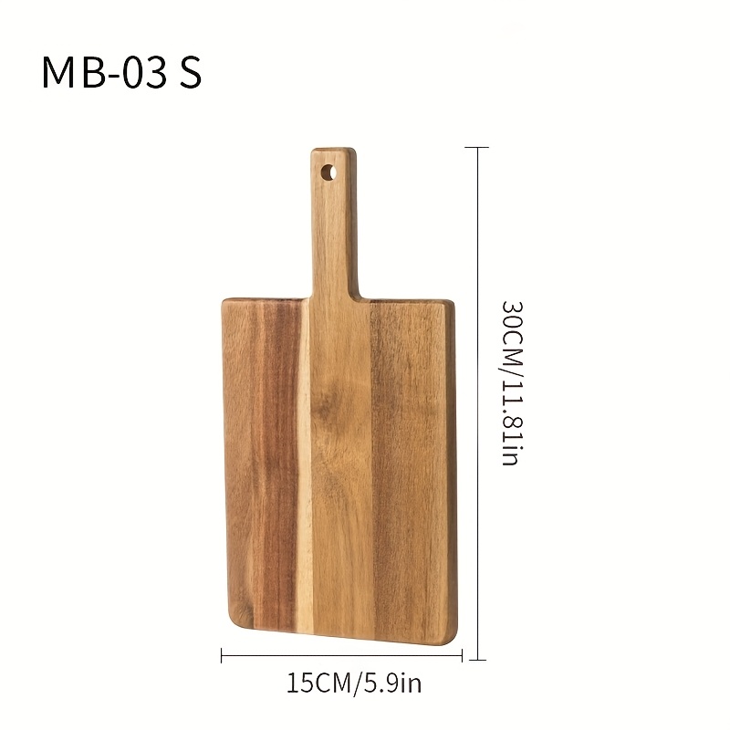 TEMU 1pc Cutting Board Creative Solid Wood Bread Board Irregular Western Steak Board Baking Pastry Tray Household Bread Cake Chopping Board