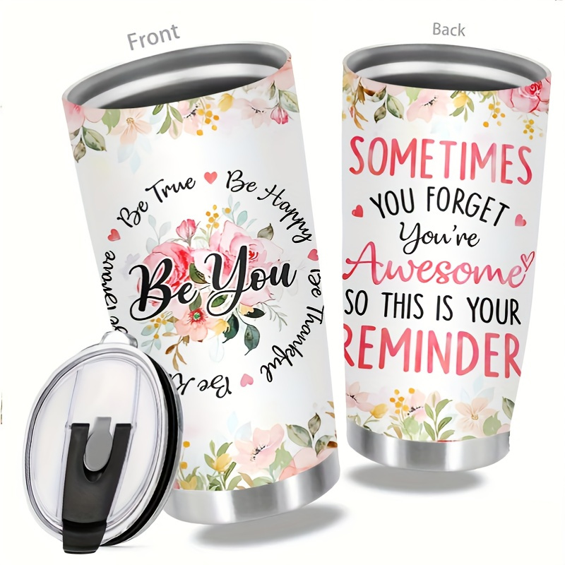 

20oz Inspirational Stainless Steel - ' You You're Awesome' Travel Mug For Coffee, Perfect Gift For Coworkers, Friends, Sisters On Birthdays & Christmas