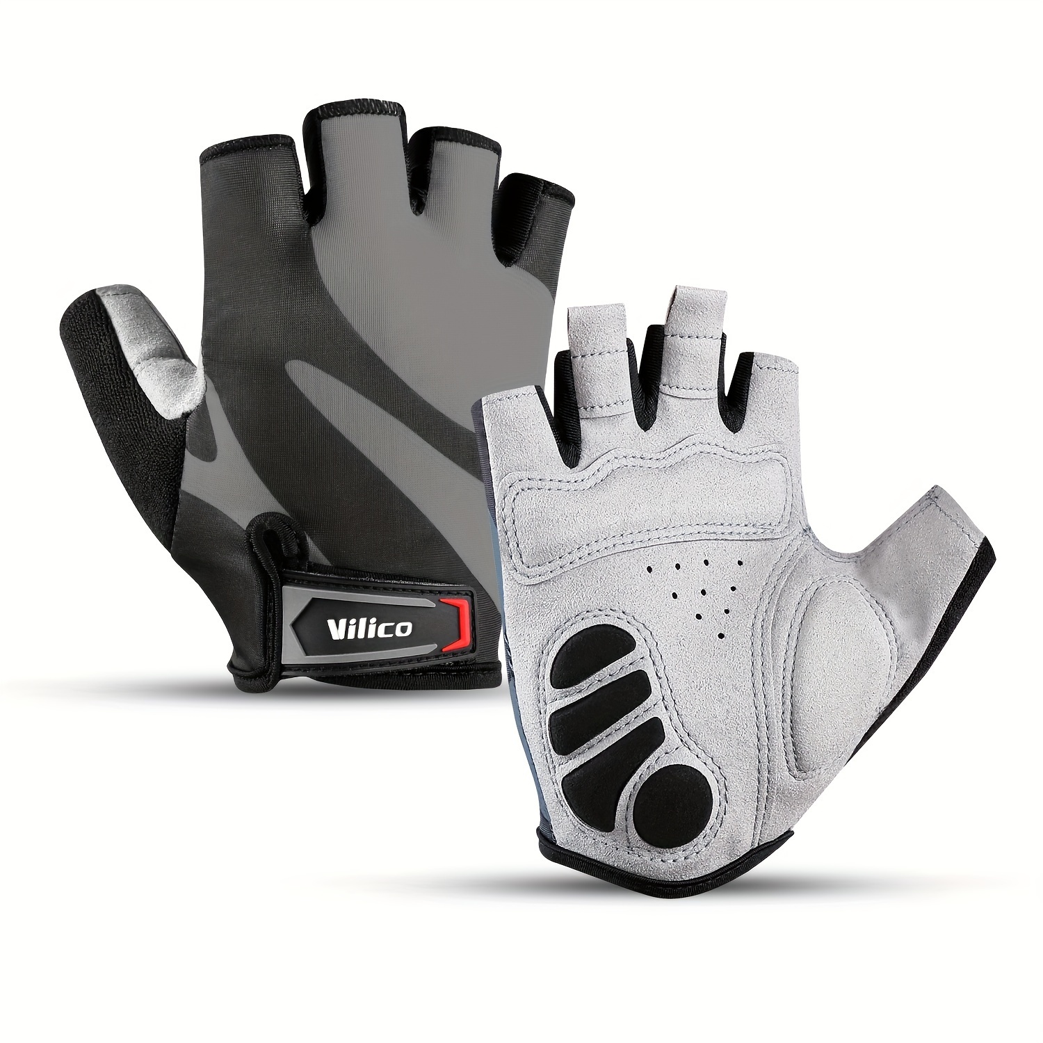E-shop Ein Paar Halbfinger-Radschuhe, Unisex, dick und atmungsaktiv, geeignet für Gymnastik, Laufen und Radfahren