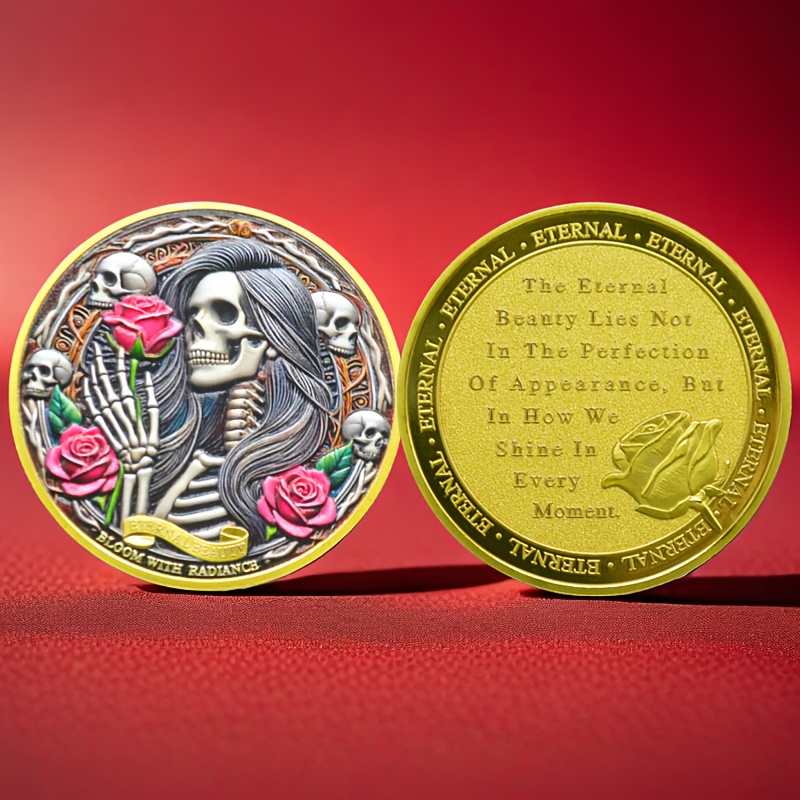 

1pc Commemorative Coin, Souvenir Gift, 2 Colors From