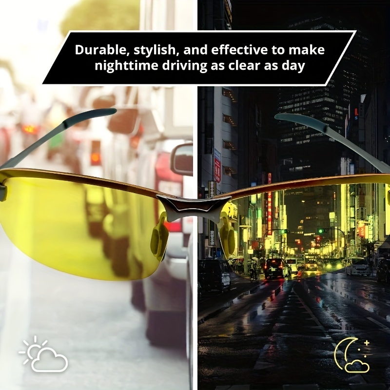 Night Vision Yellow Lens Driving Polarized for Men Women Outdoor Sports Driving Fishing Supply Photo Prop Sun Glasses,Goggles Y2k,Eye Glasses