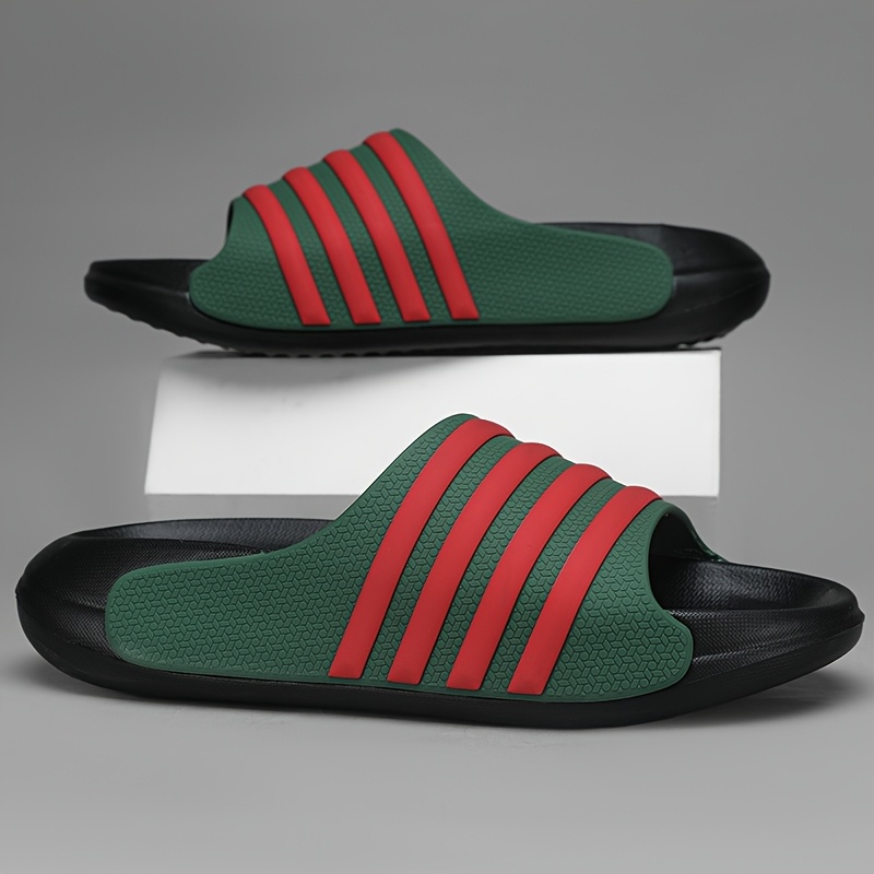 striped slides comfortable eva thick sole non slip durable for indoor outdoor use Product details 5