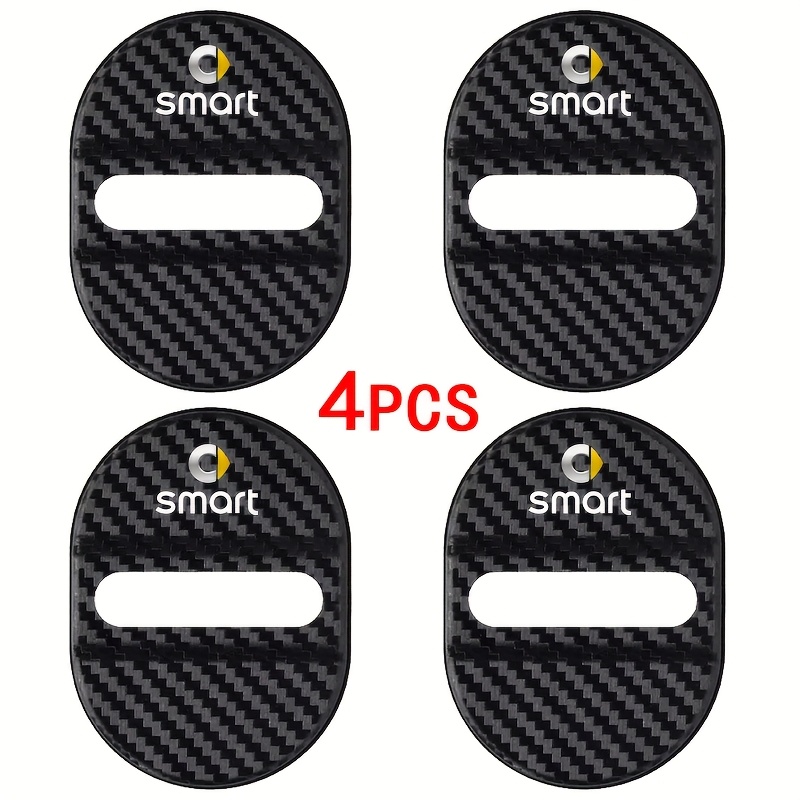 E-shop 4 Auto Carbon Fiber Textur Türschloss Schutzabdeckungen, Stoßdämpfung, Geräuschreduzierung, Schallschutz, Dichtung und Pufferpolster,