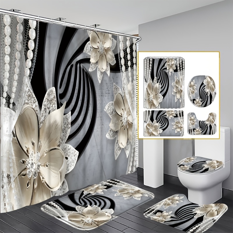 

Four-piece Set Of Shower Curtains