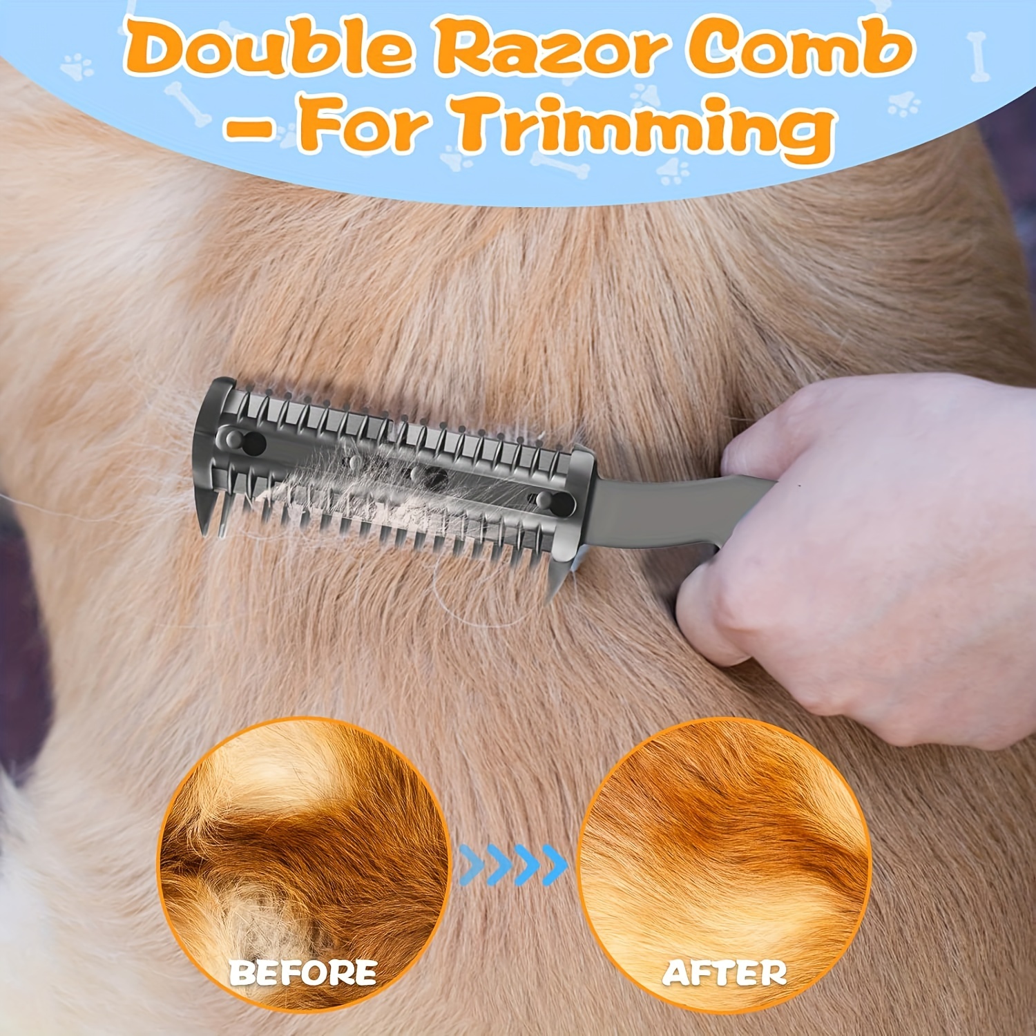 Dog grooming comb sales that cuts hair