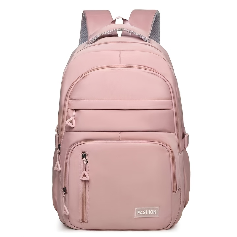 TEMU Leisure Backpack - 's And Women'-shoulder Backpack In Neutral Color, Korean Style, , , Multi-section Travel And Leisure Backpack, Suitable For