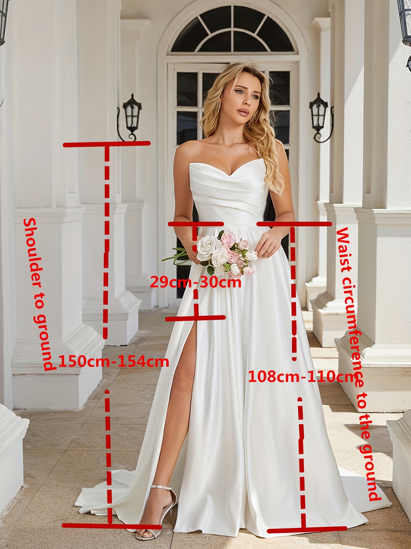 Robe de mariée moderne en satin coupe trapèze 2026, sexy, col en V, épaules dénudées, robes de mariée sans manches et fendues, robes de plage tendance à la mode, robes de soirée bohèmes élégantes à lacets, robe de bal facile