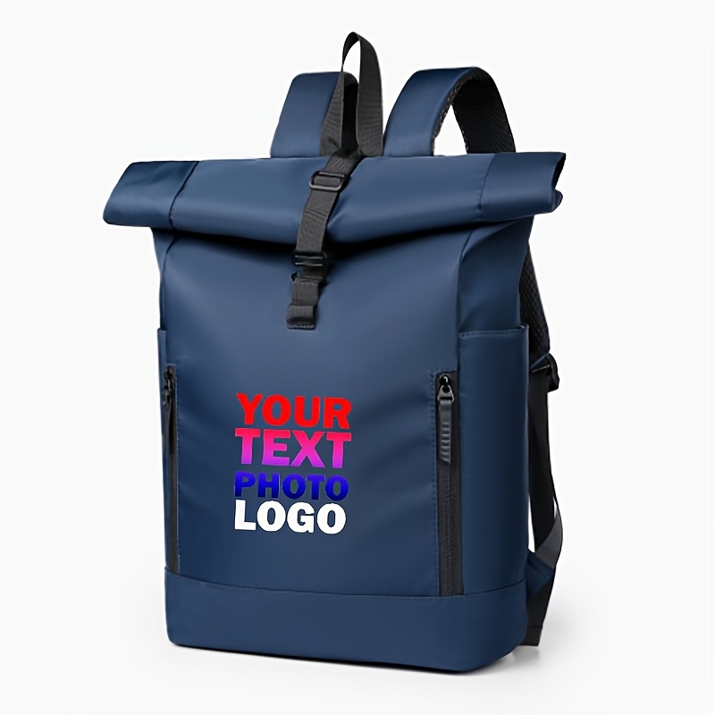 TEMU Custom New Unisex Backpacks With Your Design, Laptop Backpacks For Business Trips, Travel, Commuting, And Casual Use, Large-capacity School Bags