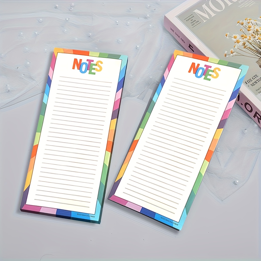 TEMU Colorful Magnetic Notepads: Grocery List Magnets For Fridge Organization - Paper Covered