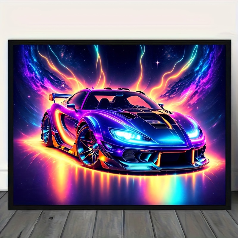 

Premium 5d Diy Diamond Painting Kit - Cool Sports Car Design, Full Round Drill Canvas Art Set, Craft & Sewing Supplies, 7.9x11.8 Inches