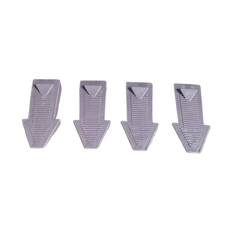 4-pack Heavy-duty Plastic Door Stoppers For Bottom Of Door Stackable Adjustable Wedge Prevents Drafts Energy Loss Floor Protection Hardwood Tile Carpet Draft Excluder