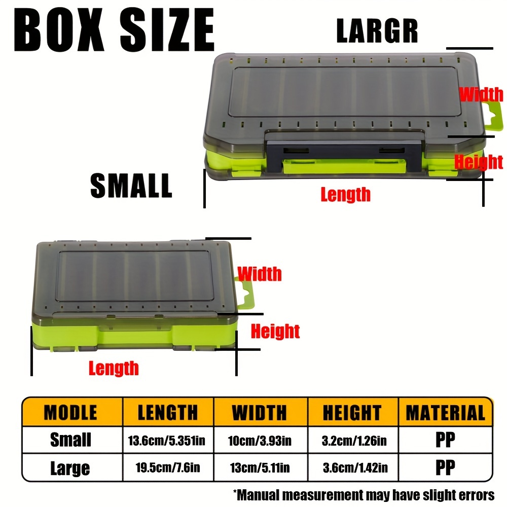 1pc double sided fishing tackle box for hooks lures and baits portable fishing accessories organizer Product details 1