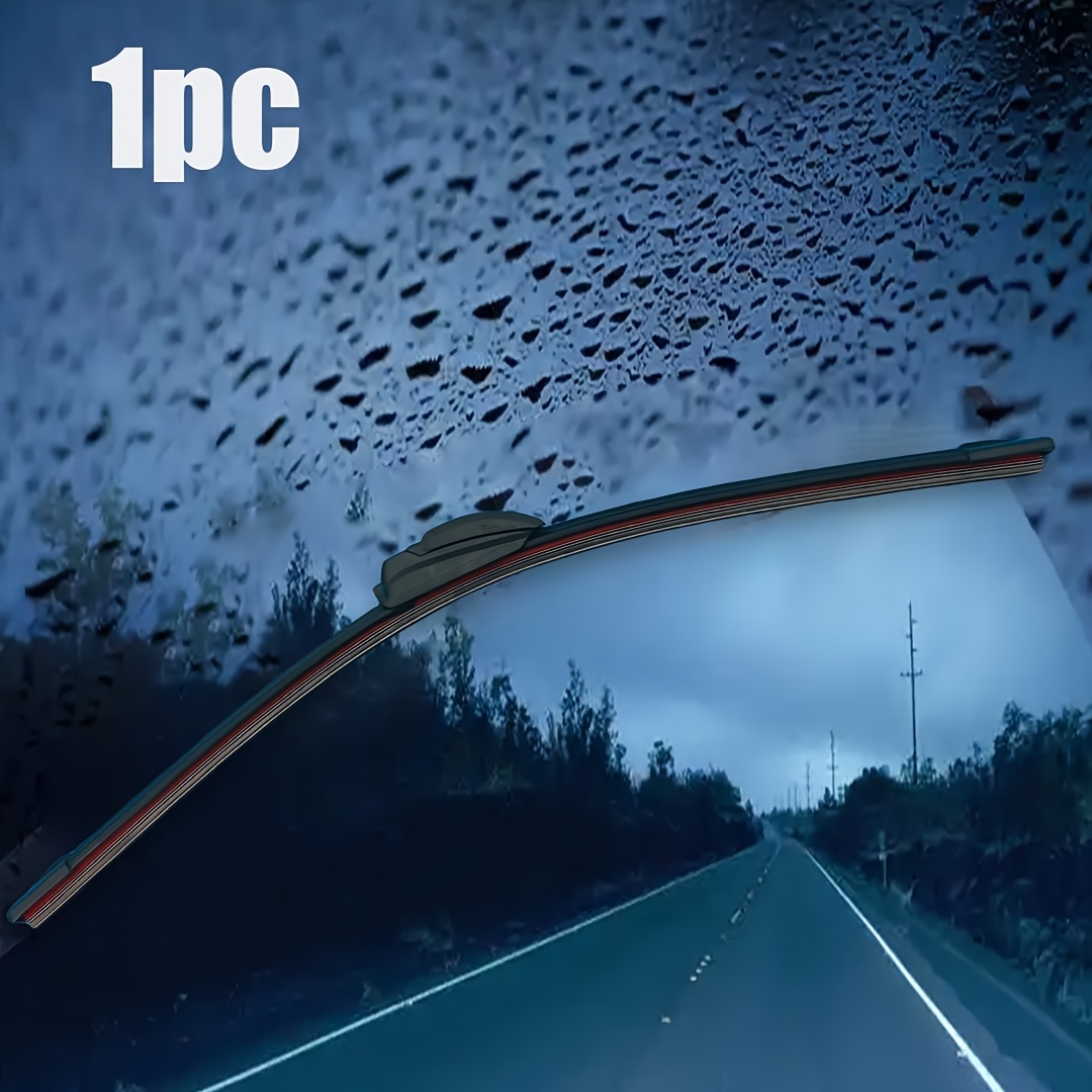 TEMU -layer Rubber Wiper Blades, High-definition & Quiet, Durable For Use - 14in To 28in Sizes, Includes U/j Adapter, , Durable Rubber Material, Wiper Blade