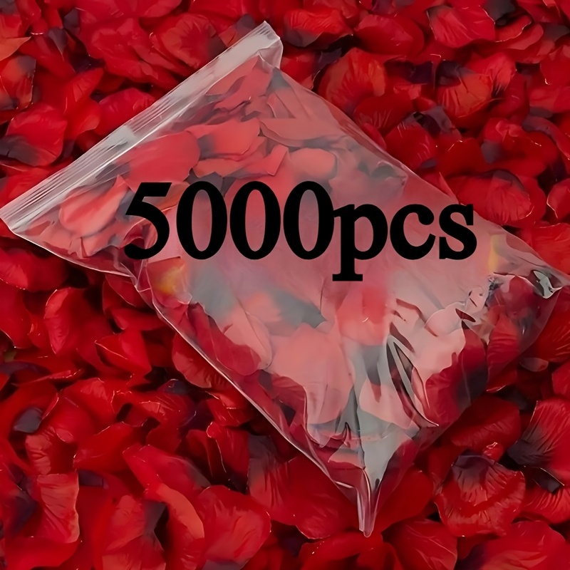 E-shop 5000 Stück Realistische Rote Rosenblätter - Lebendige Deko für Hochzeit und Valentinstag, Romantischer Antrag Hintergrund, Fotografie
