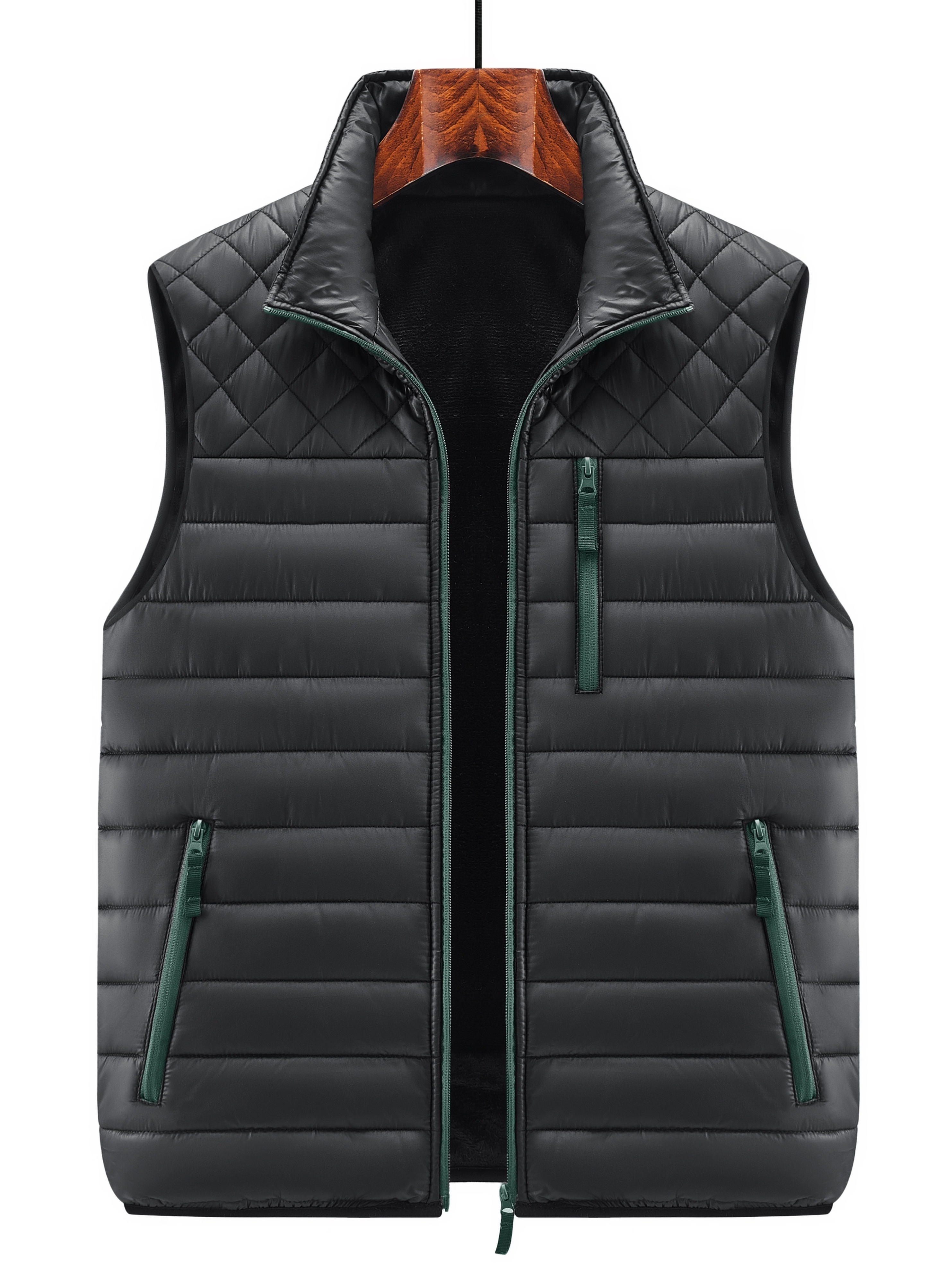 New Men's Vest for Autumn and Winter - Sleeveless Thick Warm Vest with Lining - Padded Coat Men's Vest Jacket