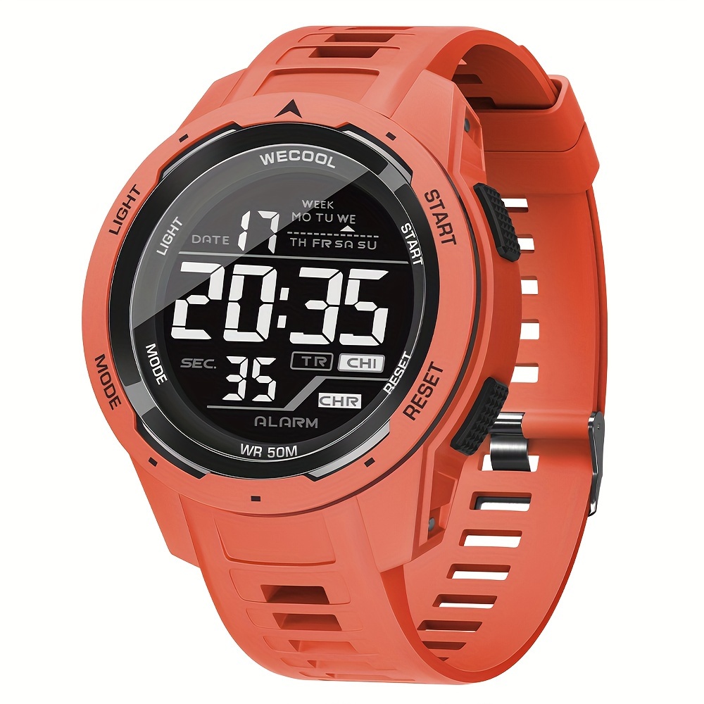 Men's Chronograph Outdoor Sports Digital Watch with LED