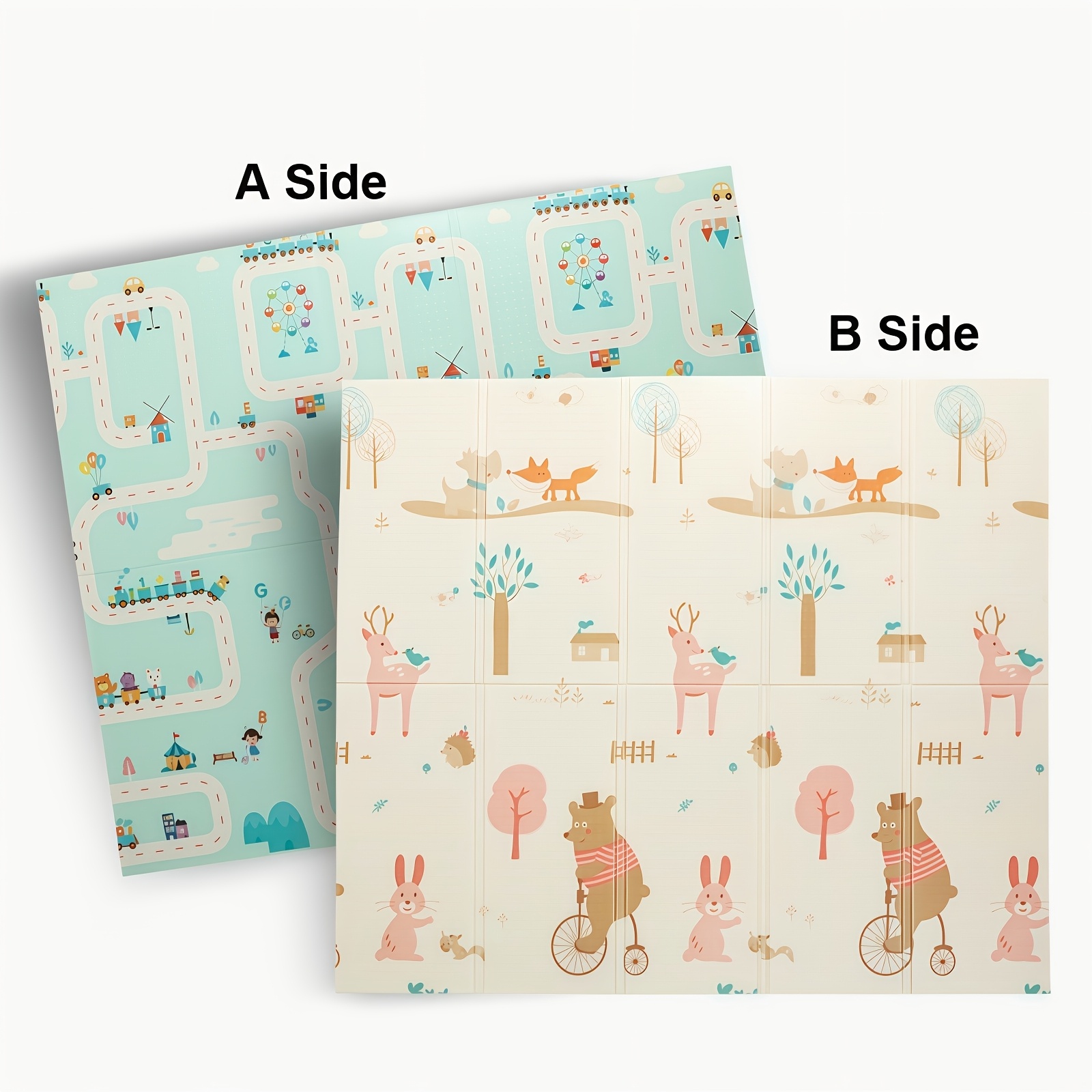 E-shop Extra große faltbare Baby-Krabbelmatte, rutschfeste Oberfläche, Aktivitäts-Spielmatte für Kinder für drinnen/draußen, tragbare
