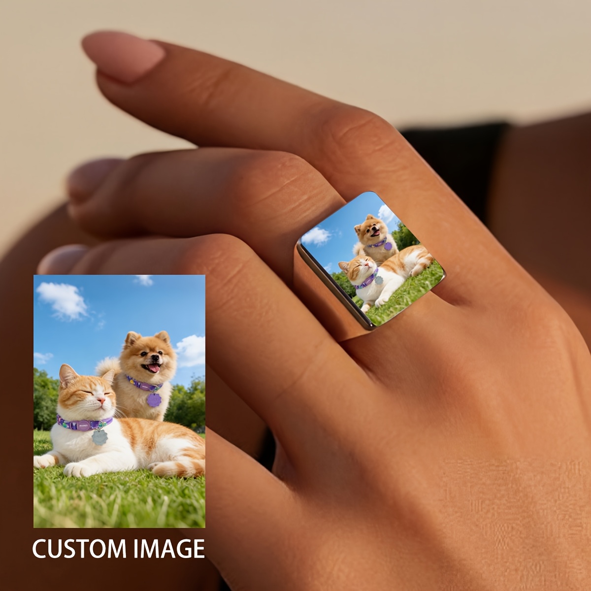 TEMU 1pc Custom Ring, Vintage, Unisex Ring, High-quality For Daily Wear, Birthday, Engagement Gift, Suitable As A Present For Family