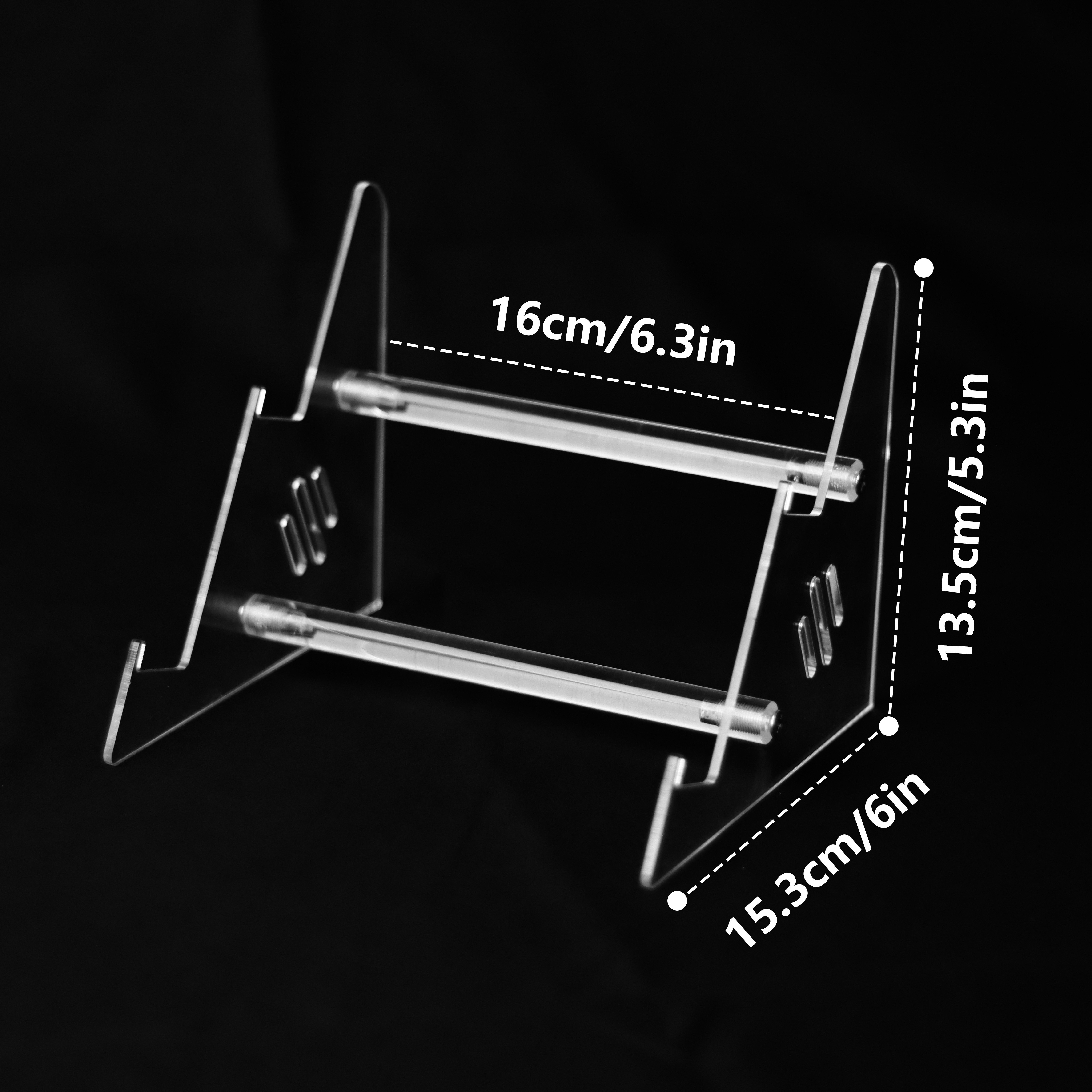 acrylic keyboard display stand storage rack clear 1 tier 2 tier   for home office bedroom computer desk accessory organizer major material acrylic   pack of 1 details 3