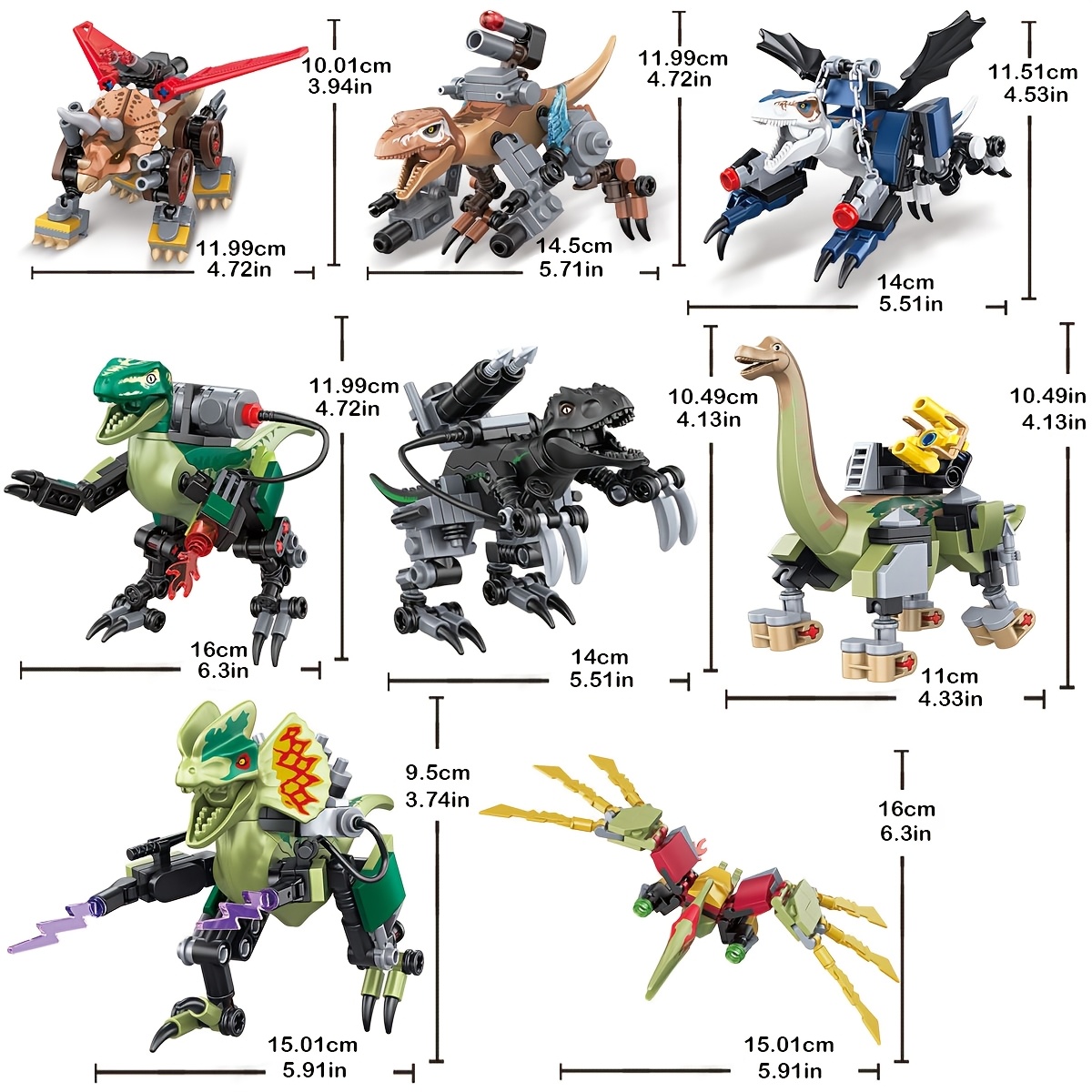 819pcs Dinosaur Building Blocks Set, Jurassic Theme