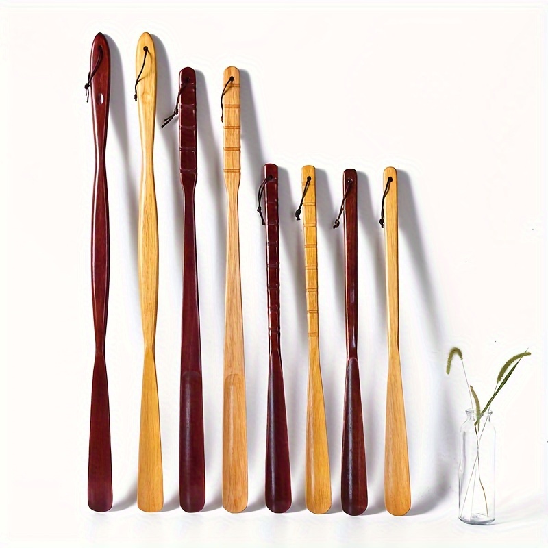 

1pc Wooden , Long Household Shoehorn For Elderly Pregnant Women