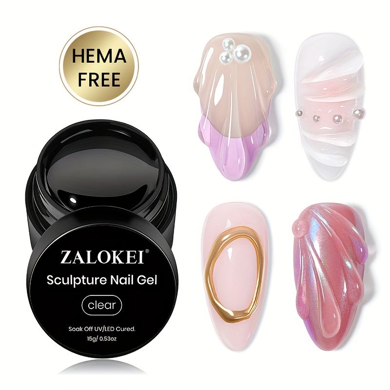 Image of 15g/0.53oz Sculpture Nail Gel, Free, Long-lasting, Easy To Apply, Dry Fast, Strong , 3d Carving Gels Nail Art, Soak-off Led Cured For Nail Art Manicure Salon Diy At Home Use