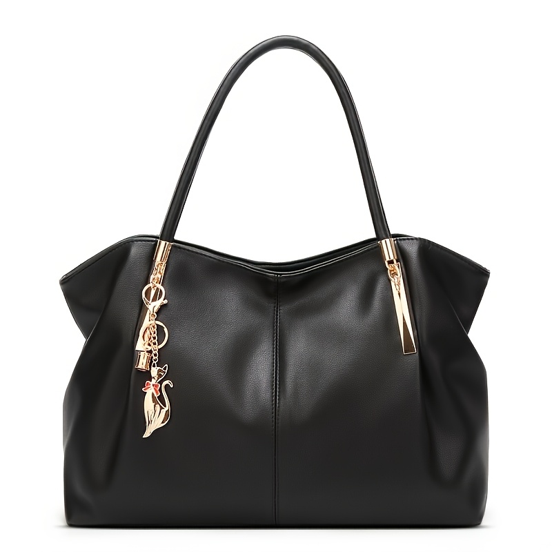 Image of Women's Large Capacity Handbag Shoulder Bag, Work Handbag Can Hold Laptop, Women's Upper Handle Bag, Fashionable Shoulder Bag, Wallet With Color