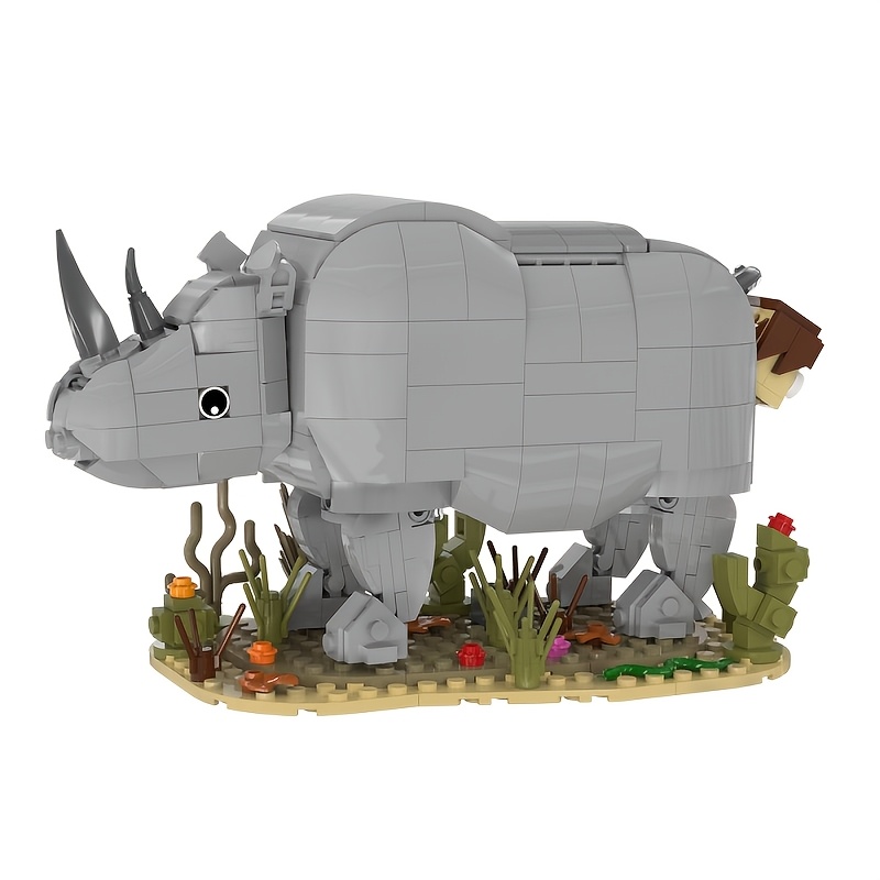 TEMU 527pcs Mechanical Creative Building Blocks American Spoof Comedy, Realistic Wildlife Figure, Creative Desktop Ornament, Business Display,