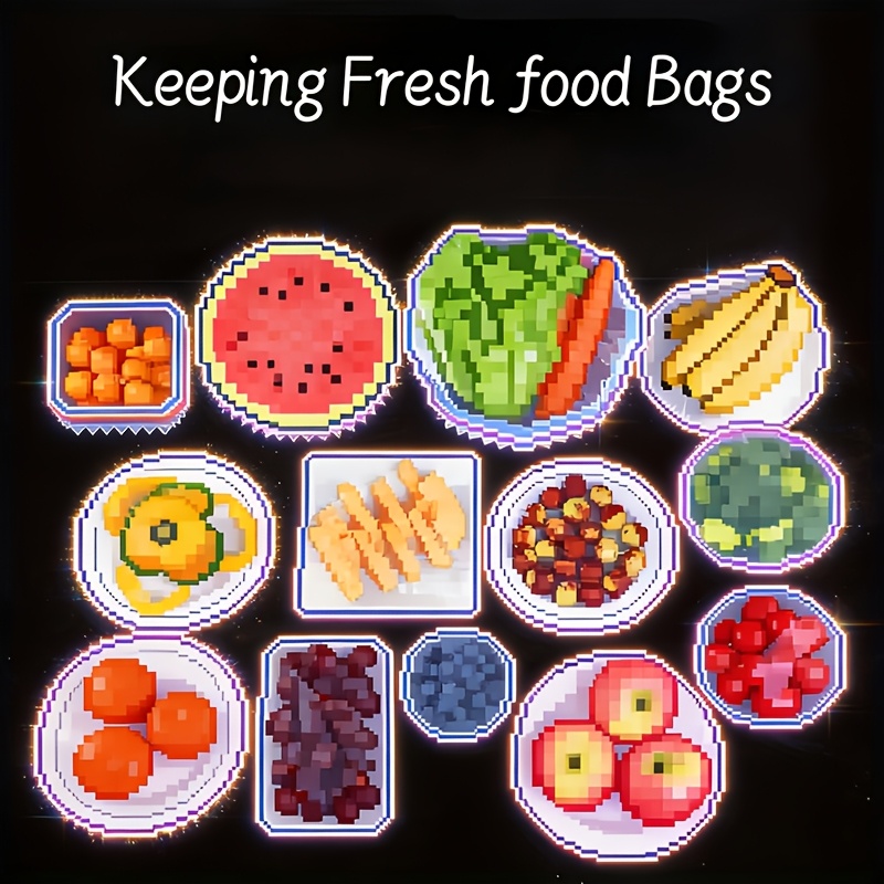 TEMU 600pcs Transparent Elastic Food Storage Covers - Stretchable Plastic Bowl Covers, Reusable Universal Lids For Bowls, Plates, Fruits, ,
