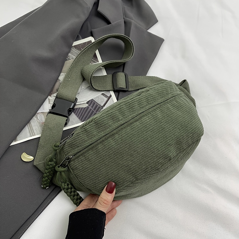 TEMU Ceinture de Taille Décontractée pour Femme, Sac en Velours , Sac Bandoulière Style , Sacs à Épaule Tendance
