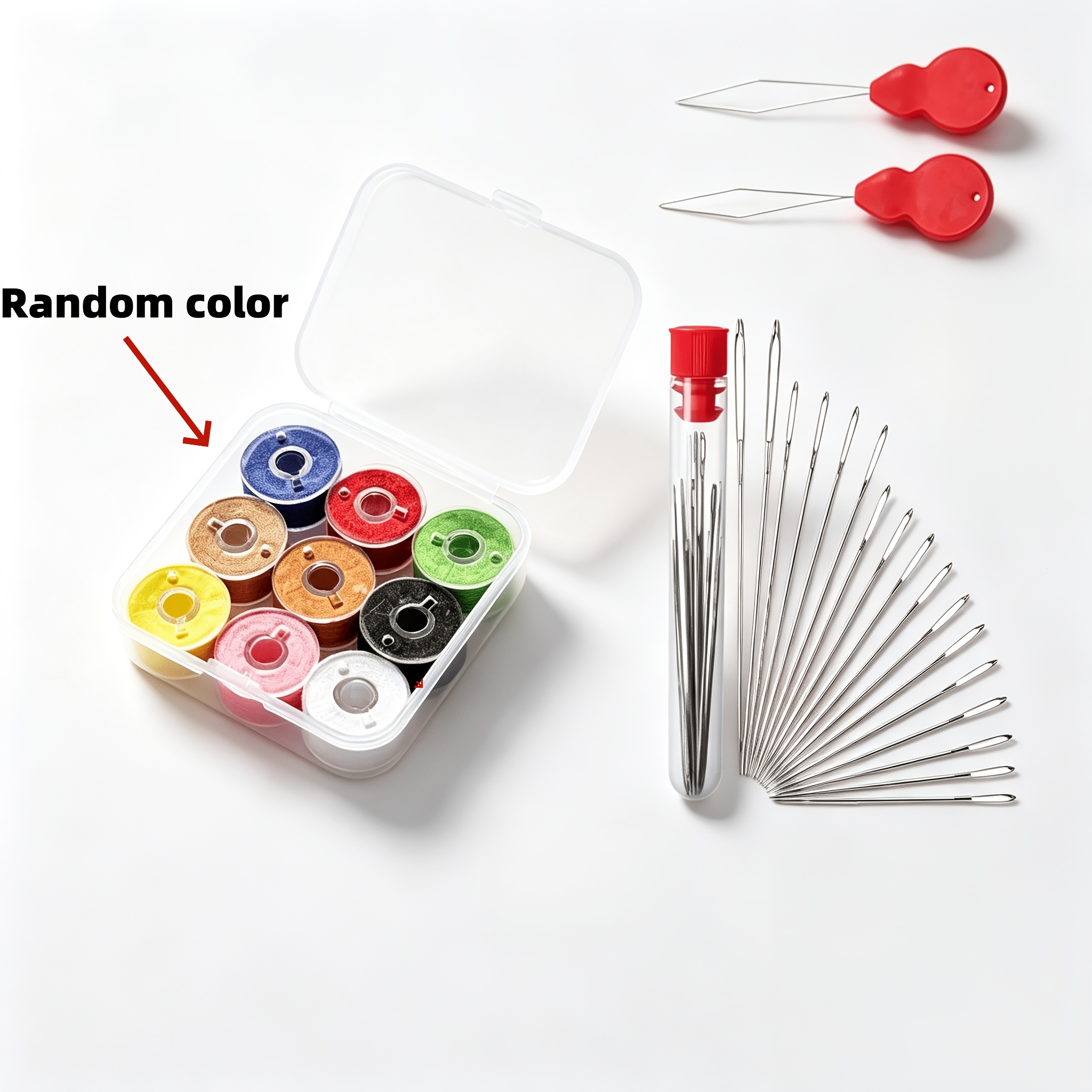 TEMU 29 Sets Of Household Sewing Machine Bottom Threader Box Set, Including Threader Core, Spindle Set, Threader Core And Wire Receiving Box, 18