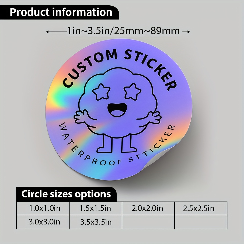 Personalized Holographic Vinyl Stickers for Business Logos