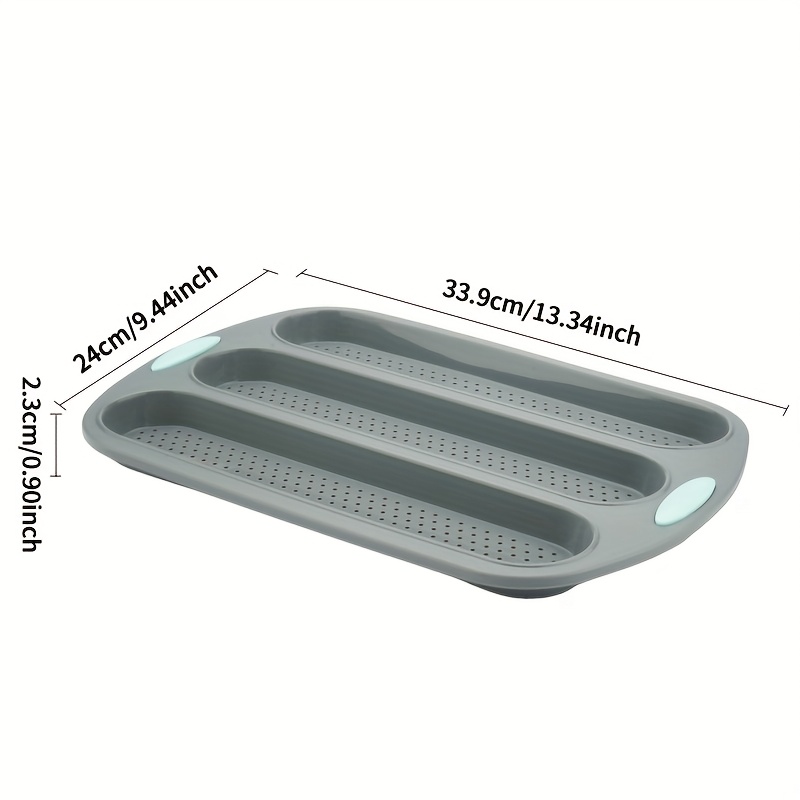 1pc 3- Silicone Bread Mold, Sourdough Bread Tray And Heat-resistant Rectangular Bread Pan, Bread Mold, French Bread For Baking