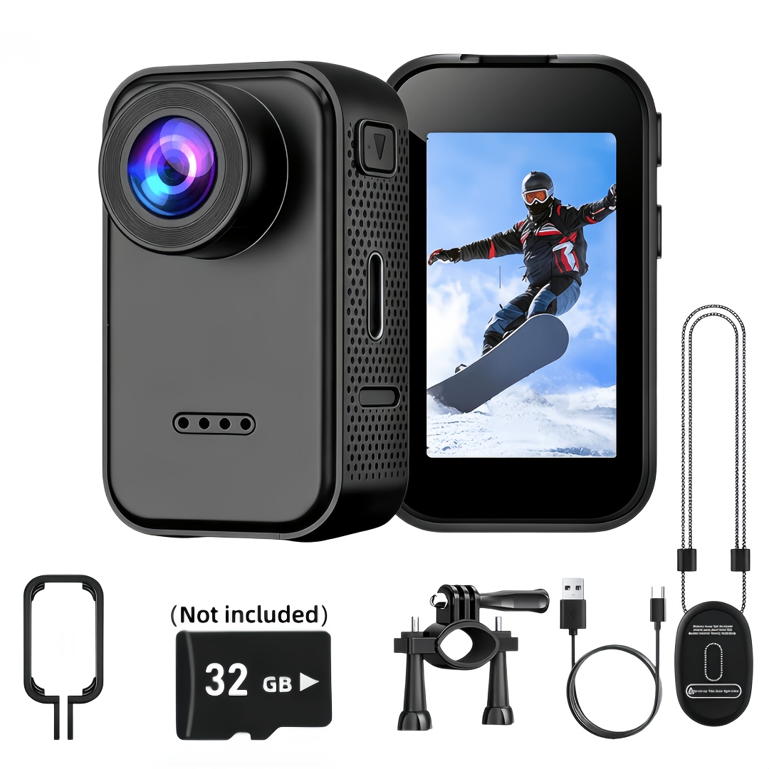 TEMU Action Camera Thumb 1080p Luna Body Cam, High Definition Camera, Compact Clip-on Camera For Outdoor Activities, Professional Camera For Sports