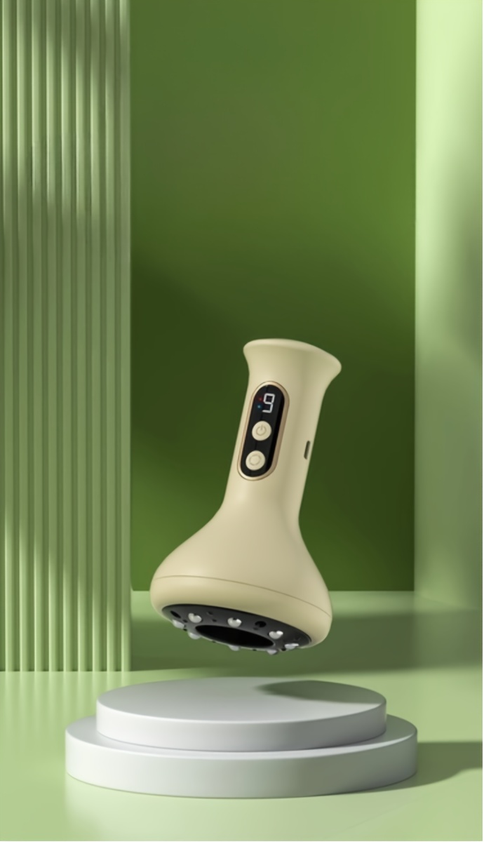 Intelligent electric USB rechargeable 1200mAh cupping and scraping instrument for household use, with large suction and sliding cup for rubbing the abdomen, back, legs, and massager