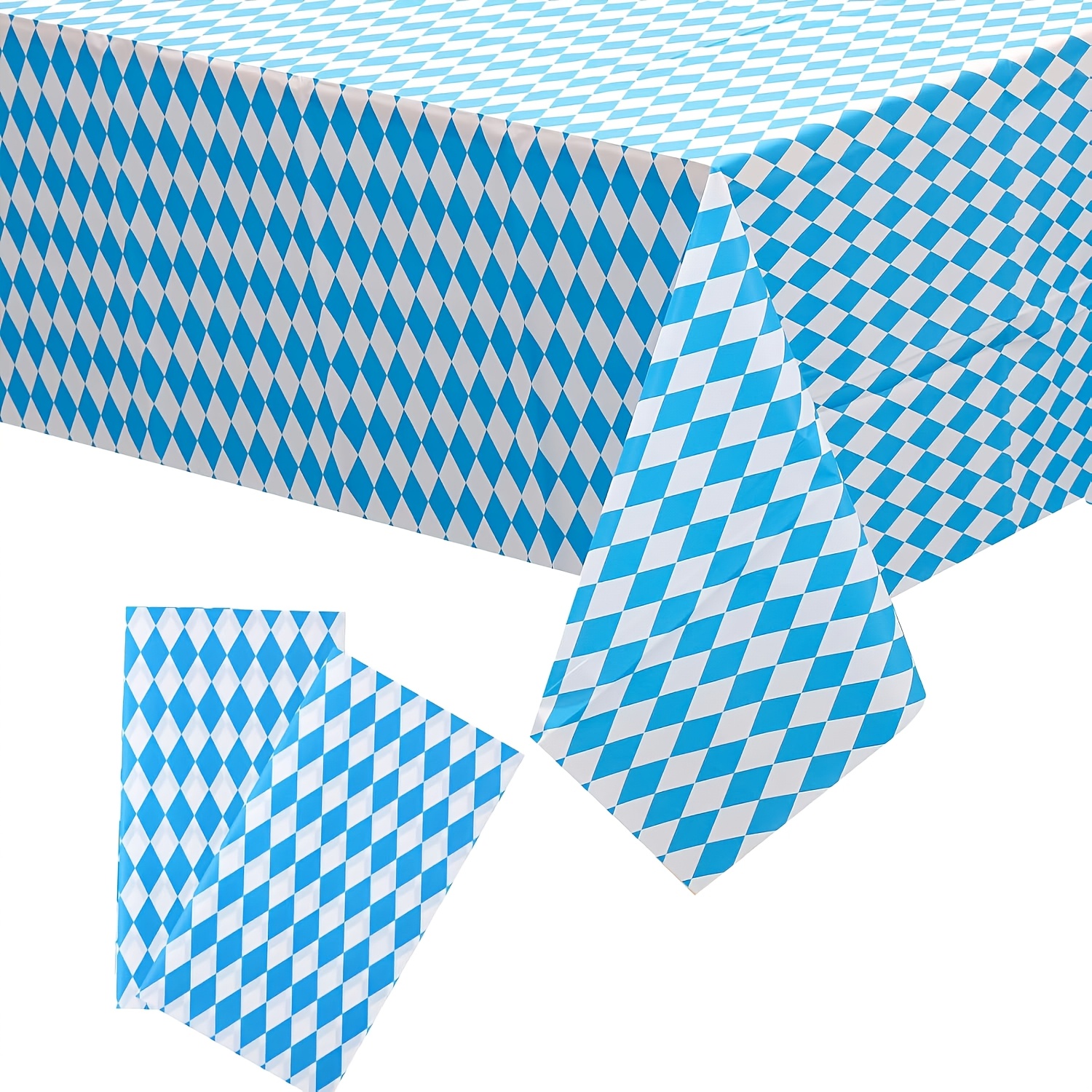 TEMU 2pcs Oktoberfest Tablecloth, 54 X 108 Inches Disposable Plastic Tablecloth, Oktoberfest Decoration Party Supplies