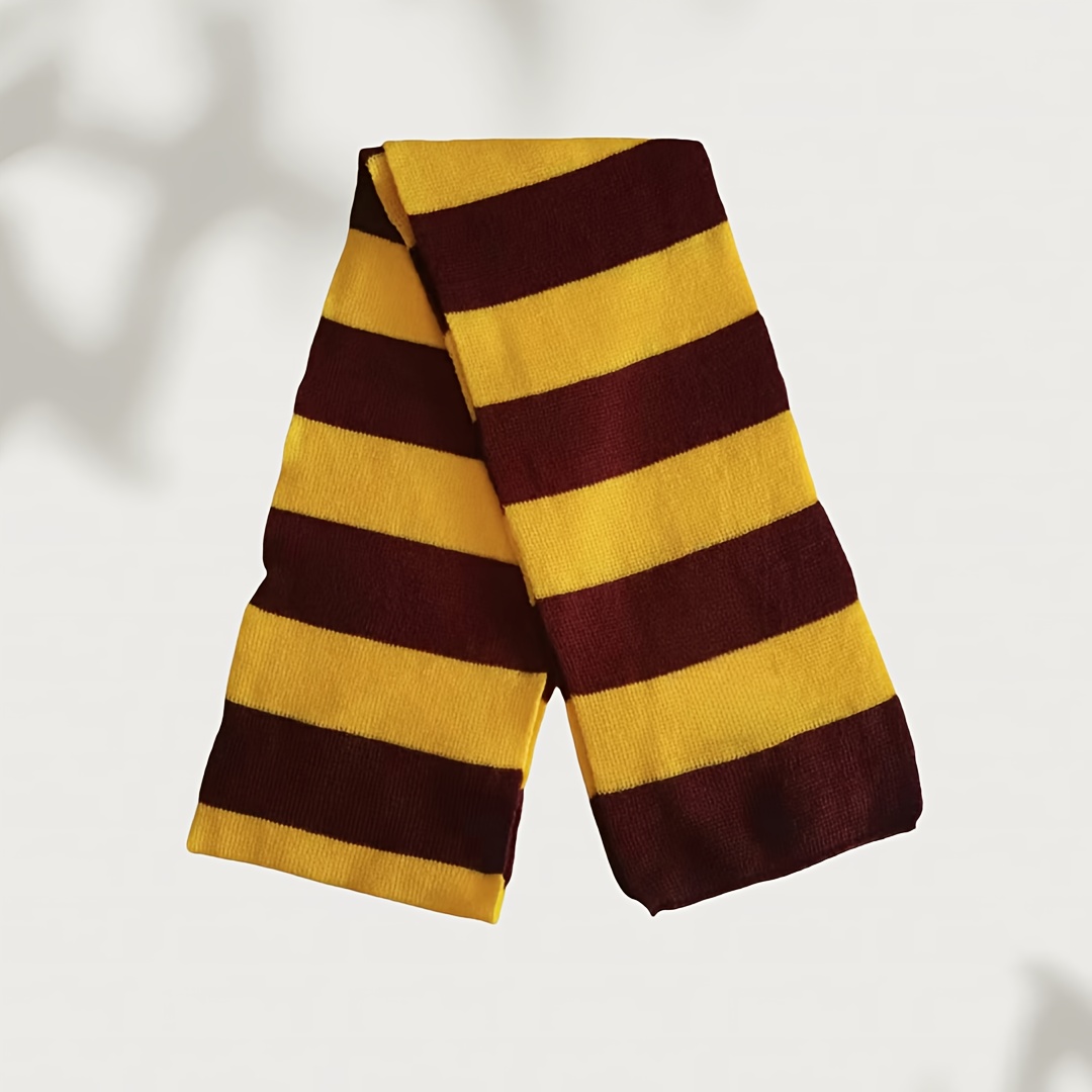 TEMU Authorized . Fashion Harry Potter Scarf Cosplay Harry Magical World Gryffindor Scarf Fan Additions Women's Decorative Additions, Perfect For