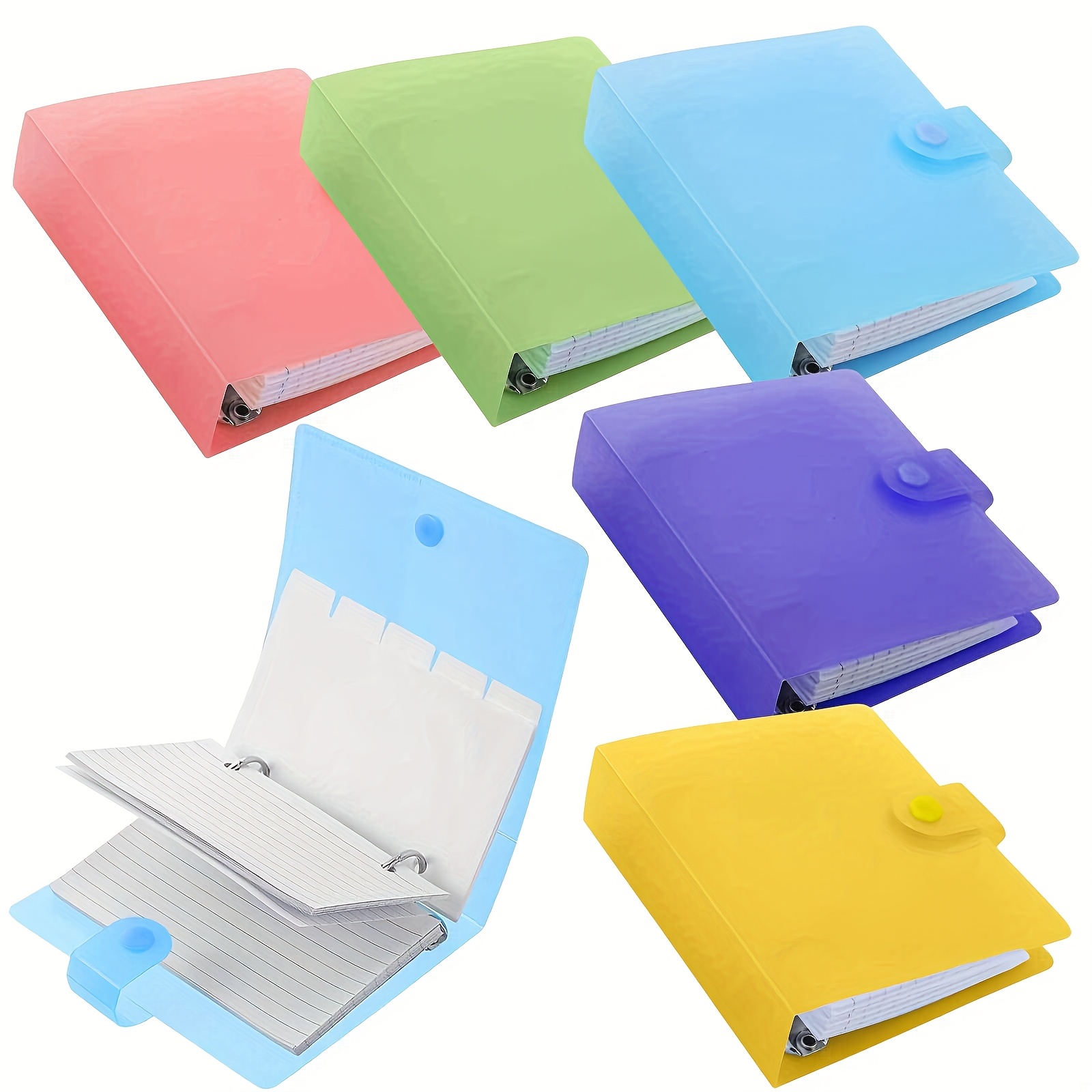 3x5 index cards a multi colored pet plastic binder including - Temu Ireland