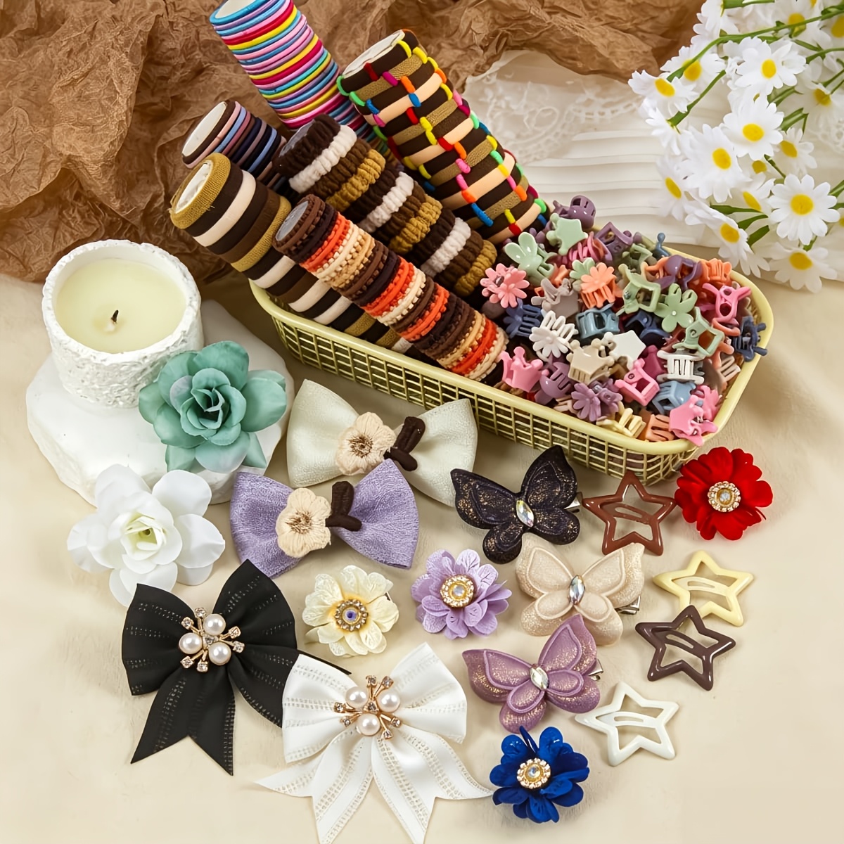 104pcs Morandi Vintage Hair Accessory Set