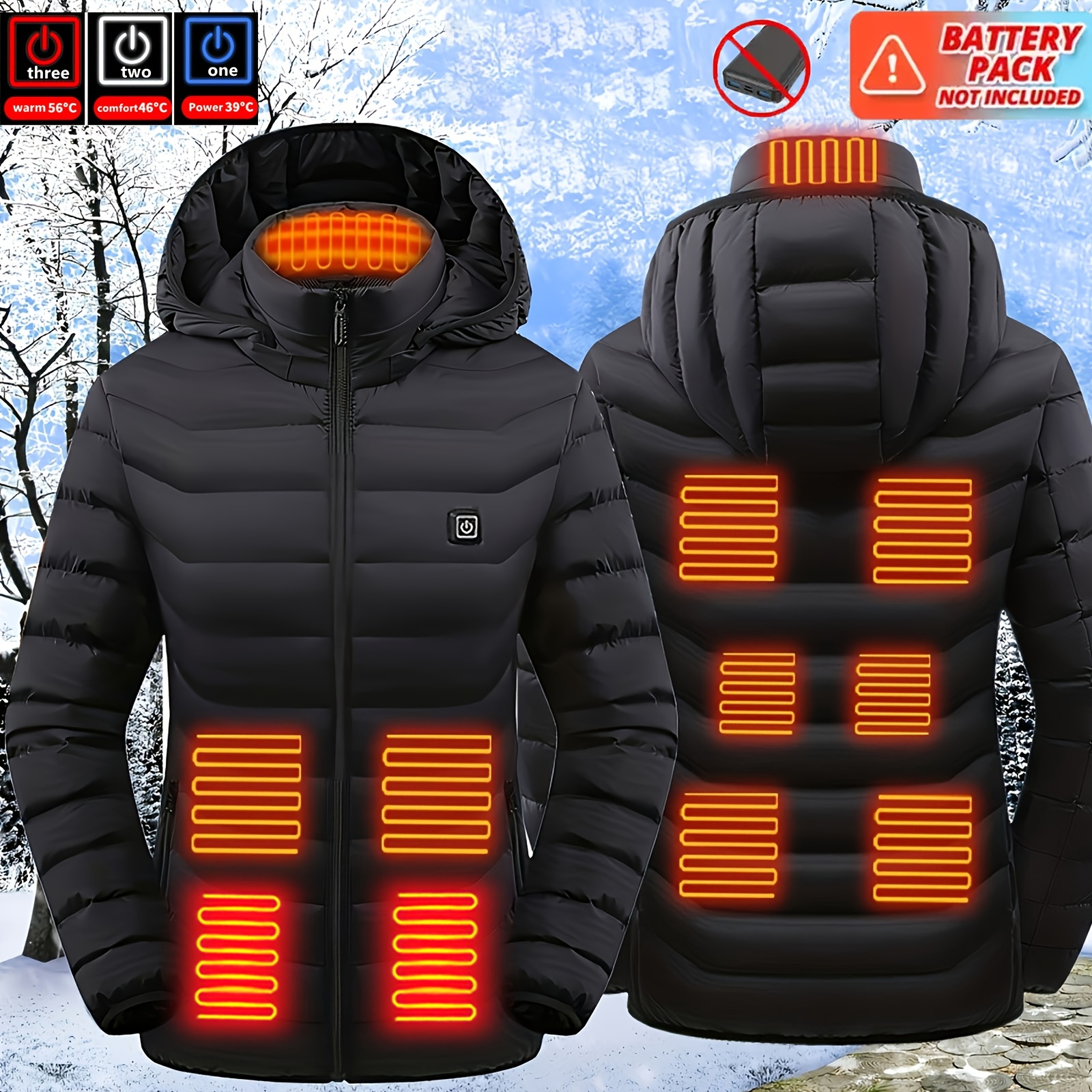 heated jackets sold on Temu Australia