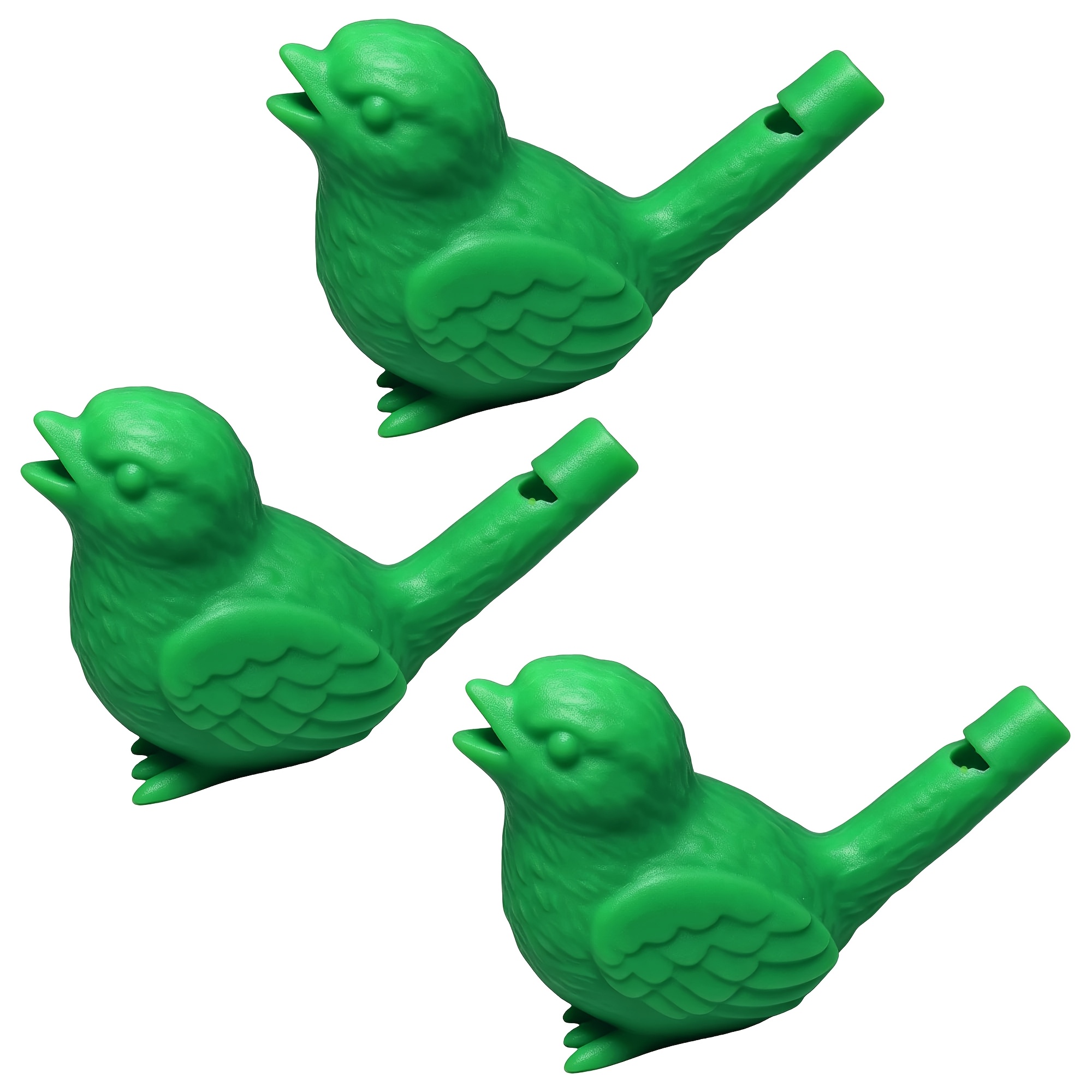 TEMU 3pcs -printed Whistle, Water-blow Sound Design Realistic Bird , Lovely Figurine Style, Practical And Decorative For Daily Desktop Use