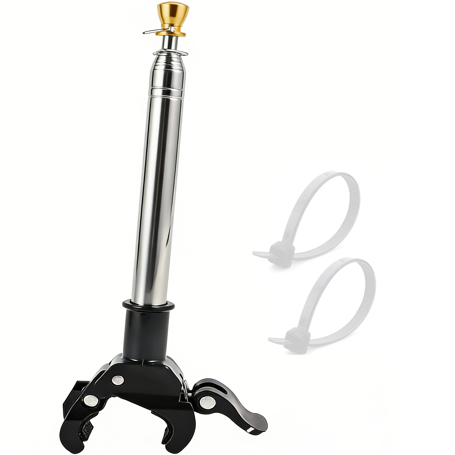 TEMU Soporte Ajustable para Mástil de Bicicleta/Motocicleta: Soporte Universal de Acero Inoxidable para Mástil - Compatible con Harley, Vehículos