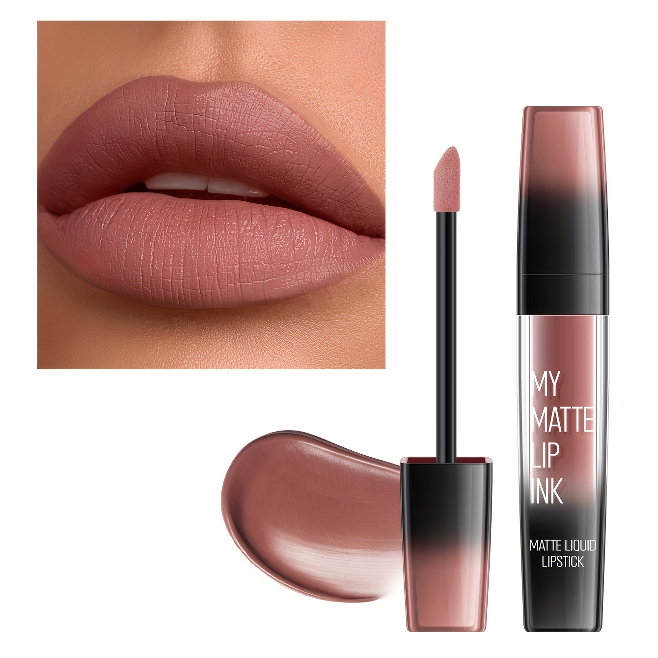 

Matte Non Stick Cup Lip Glaze Liquid Lipstick No Fading Nude Shade High Pigment Lip Gloss Daily Makeup For Women