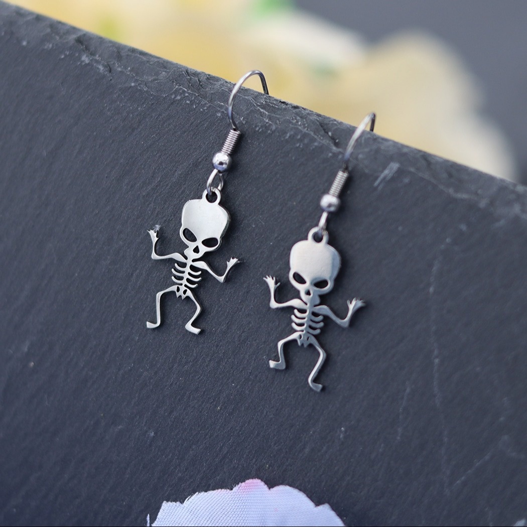 1pair punk style axe dangle stud earrings men dangle hoop Temu