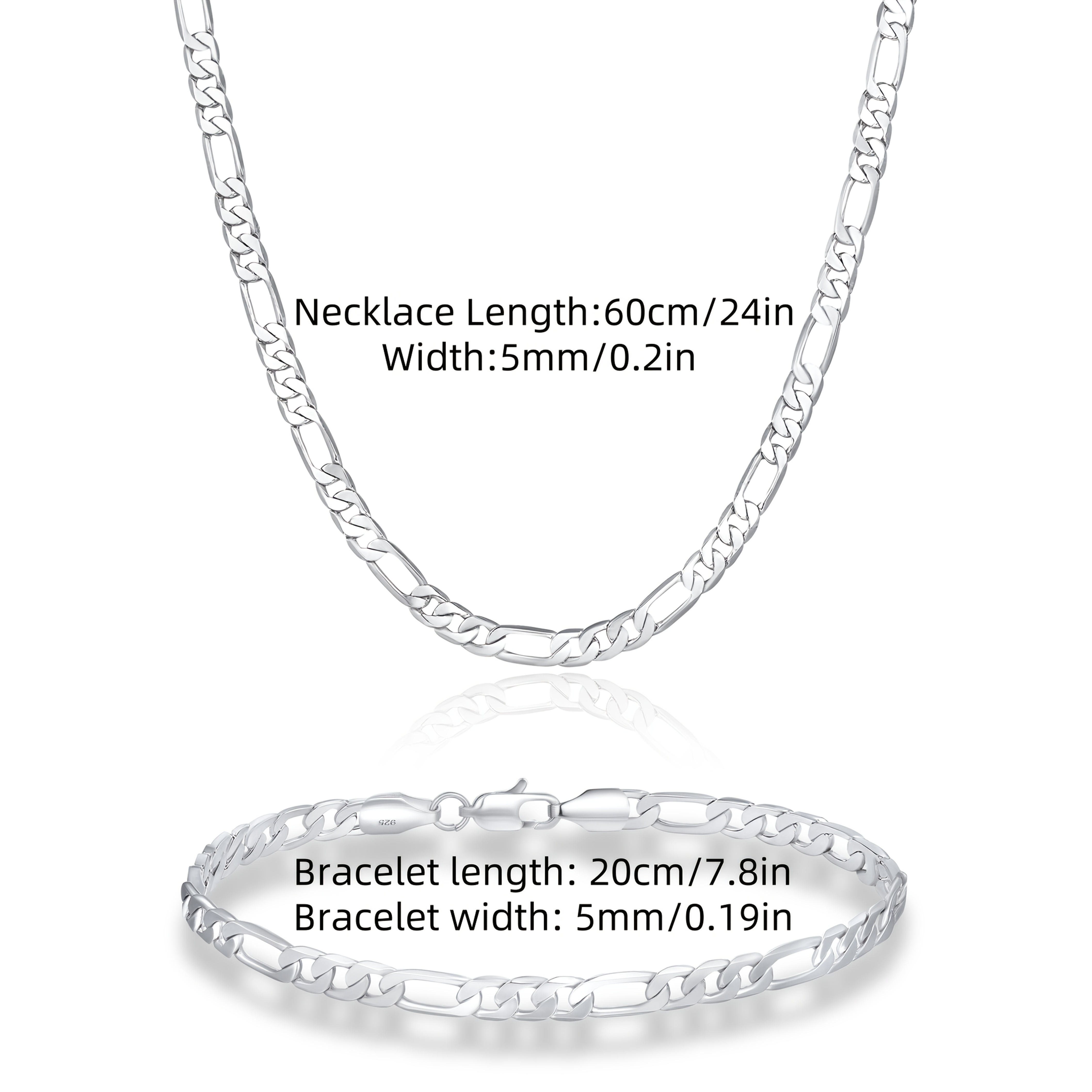 925 Silver Women's Jewelry Set, Female Jewelry, Necklace And Bracelet Set, Stylish Charm, Unisex, A Gift For Ladies, Valentine's Day Gift, Christmas Gift, With A Gift Box
